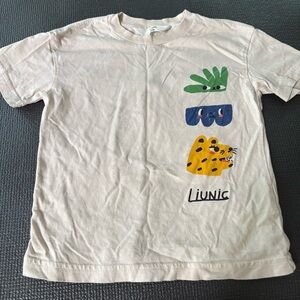 H&M Kids Graphic Tee - Cream with Colorful Designs